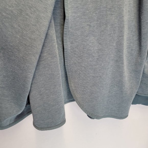 Nike Women's Small Pullover Sweatshirt Blue Wrap Front Pockets Double Cuff - Picture 6 of 8